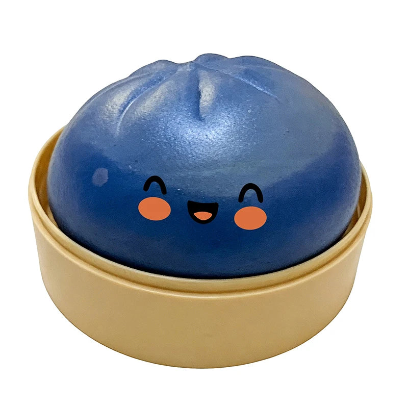Glitter Dumpling Squishy Toy with Steamer Box – Stress Relief & ADHD Fidget Toy